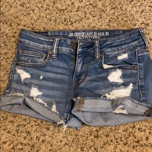 AEO Distressed Denim Shorts